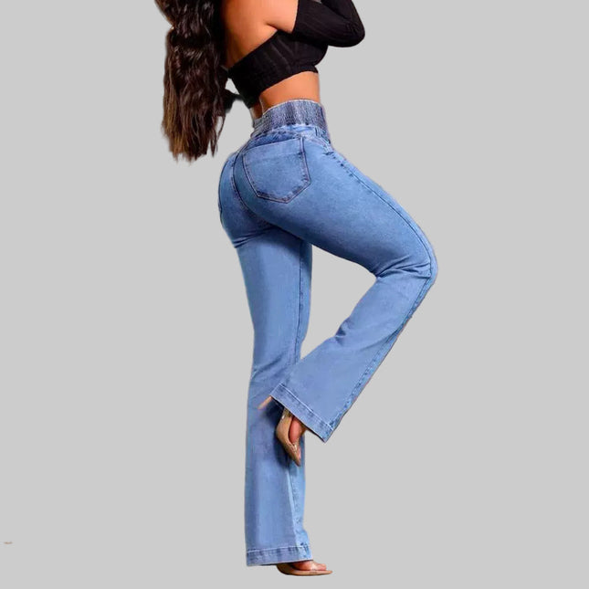 Dames High Waist Jeans Casual