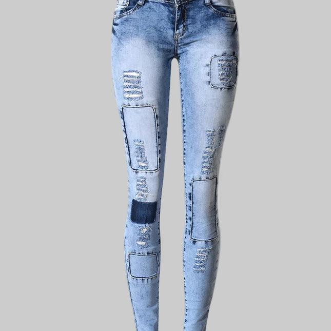 Sky Blue Pencil Dames Jeans | Slim Fit & Trendy