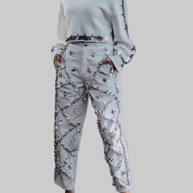 Dames Straight Leg High Waist Jeans