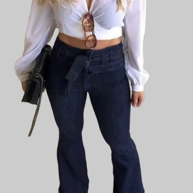 Dames High Waist Flare Jeans