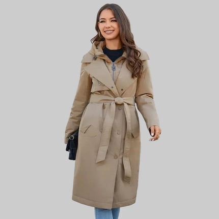 Dames Lange Parka Jas voor Voorjaar & Najaar | Licht & Stijlvol – Leona Fashion