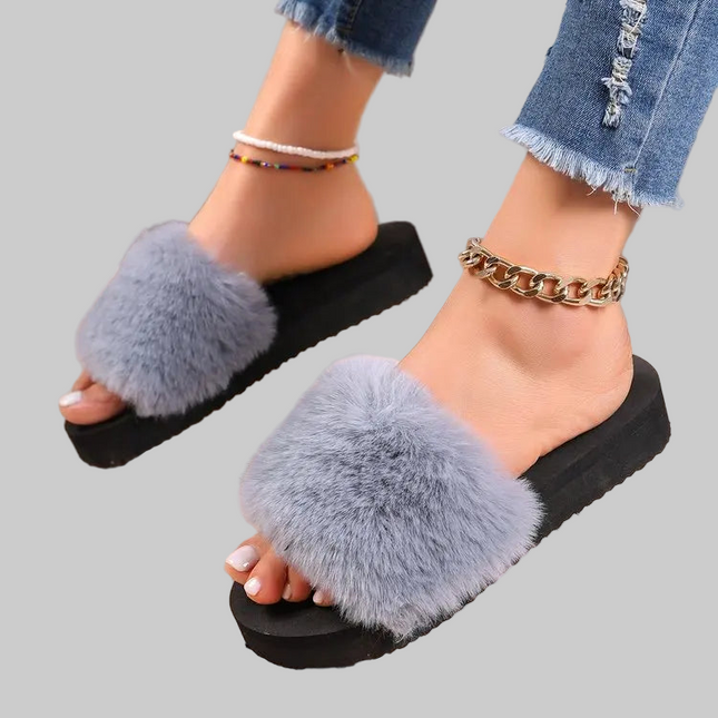 Fluffy Flat Flip-flops