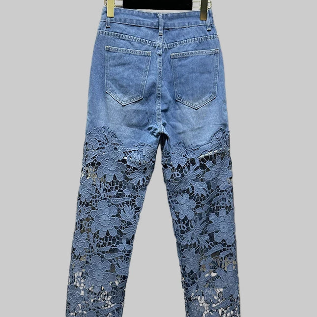 Damesbroek High Waist Patchwork