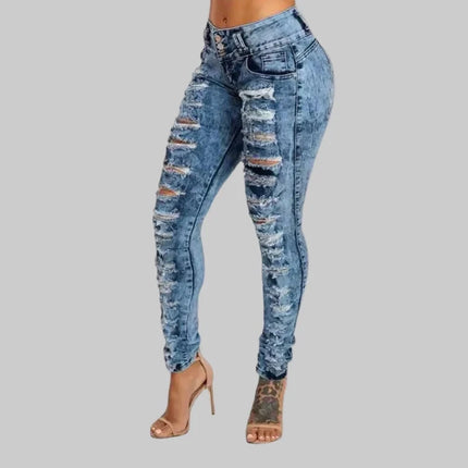 Dames jeans Washed Distressed
