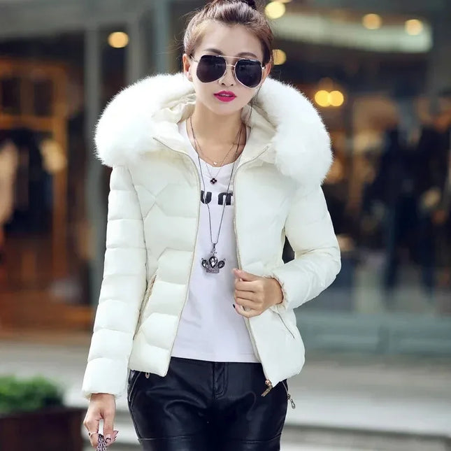 2025 Artificial raccoon fur collar winter jacket women Winter And Autumn Wear High Quality Parkas Outwear Women Coats