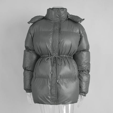 2025 New Fashion Warm Padded Jacket Women Winter Parkas Long Sleeve Hooded Bread Cotton Clothes Female Thick Jacket Outerwear