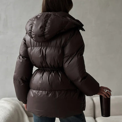 2025 New Fashion Warm Padded Jacket Women Winter Parkas Long Sleeve Hooded Bread Cotton Clothes Female Thick Jacket Outerwear