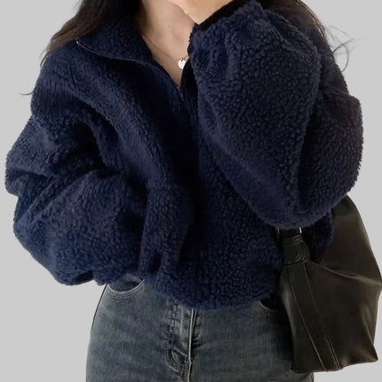 Korte Teddy Jas voor Dames | Warm & Trendy met Rits