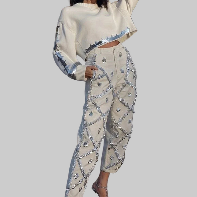 Dames Straight Leg High Waist Jeans