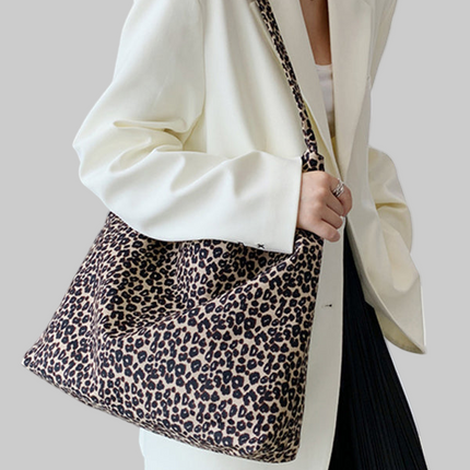 New leopard print shoulder bag canvas shopping bag